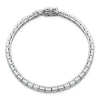 Sterling Shimmer Sterling Silver Rhodium-plated 7 inch 40 Stone CZ Bracelet