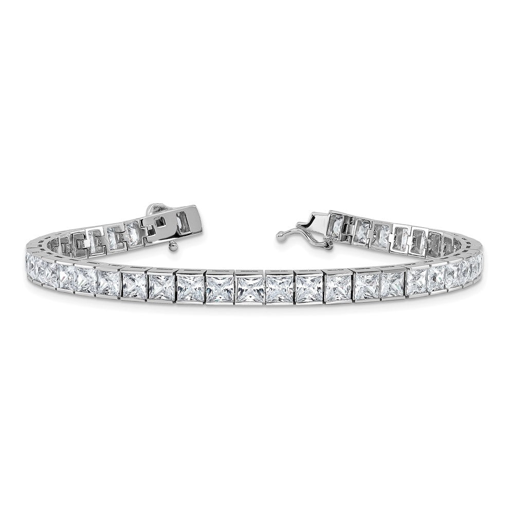 Sterling Silver Rhodium-Plated CZ Tennis Bracelet