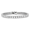 Sterling Shimmer Sterling Silver Rhodium-plated 7 inch 41 Stone CZ Bracelet
