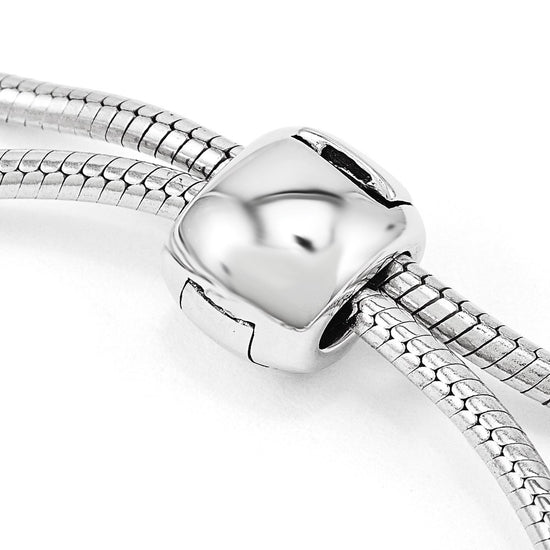 Sterling Silver Antiqued Reflections Black Crystal Adjustable Bracelet