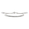 Sterling Silver Antiqued Reflections Clear Crystal Adjustable Bracelet