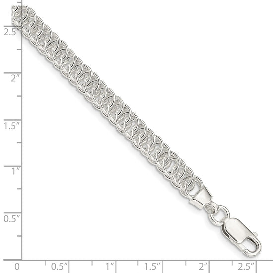 Sterling Silver Polished Fancy Link Bracelet