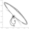 Sterling Silver CZ Adjustable Bracelet