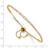 Sterling Silver CZ Adjustable Bracelet