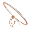 Sterling Silver CZ Adjustable Bracelet