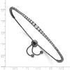 Sterling Silver CZ Adjustable Bracelet