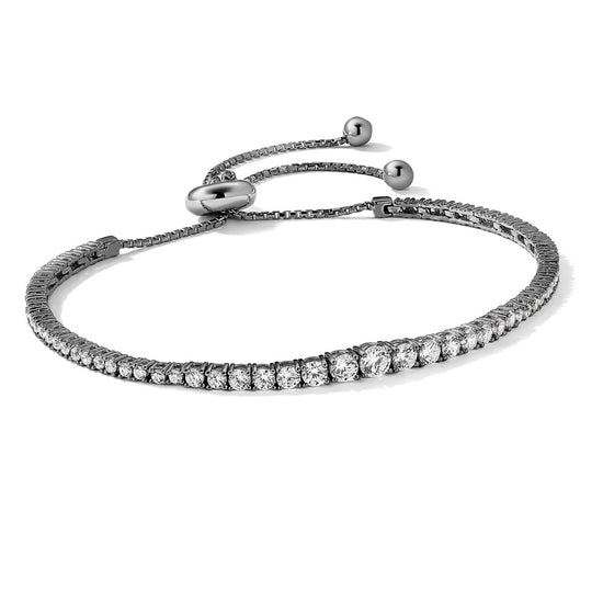 Sterling Silver CZ Adjustable Bracelet