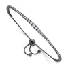 Sterling Silver CZ Adjustable Bracelet