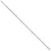 Sterling Silver Rhodium-plated Heart 2-Strand 9 inch Plus 1 inch Extender Total 10 inch Anklet
