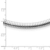 Sterling Silver Rhodium-plated 5.2mm w/2in. Ext Cubetto Chain