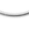 Sterling Silver Rhodium-plated 5.2mm w/2in. Ext Cubetto Chain