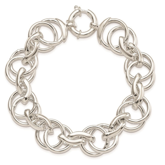 Sterling Silver Polished Fancy Link 8.5 inch Bracelet