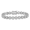 Sterling Silver Rhodium-plated CZ Tennis 7.5 inch Bracelet