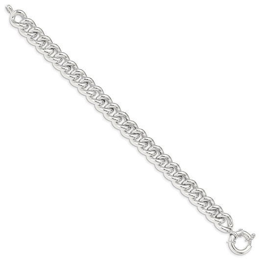 Sterling Silver Polished 10.7mm Curb Link 7.75 inch Bracelet