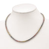 Prizma Sterling Silver Rhodium-plated 18 inch 3mm Colorful CZ Necklace
