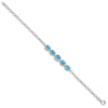 Sterling Silver Rhodium-plated Blue Topaz Bracelet