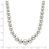 Sterling Silver Polished Beaded Necklace