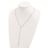 Sterling Silver Rhod-plated Beads/Vertical Bar w/ 1in ext. Y-Necklace