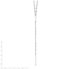 Sterling Silver Rhod-plated Beads/Vertical Bar w/ 1in ext. Y-Necklace