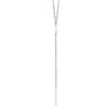 Sterling Silver Rhod-plated Beads/Vertical Bar w/ 1in ext. Y-Necklace