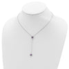 Sterling Silver Gemstone Y Necklace