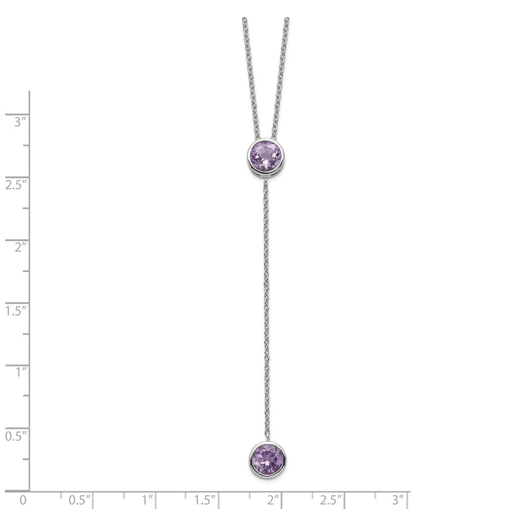 Sterling Silver Gemstone Y Necklace