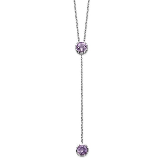Sterling Silver Gemstone Y Necklace