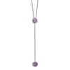 Sterling Silver Gemstone Y Necklace