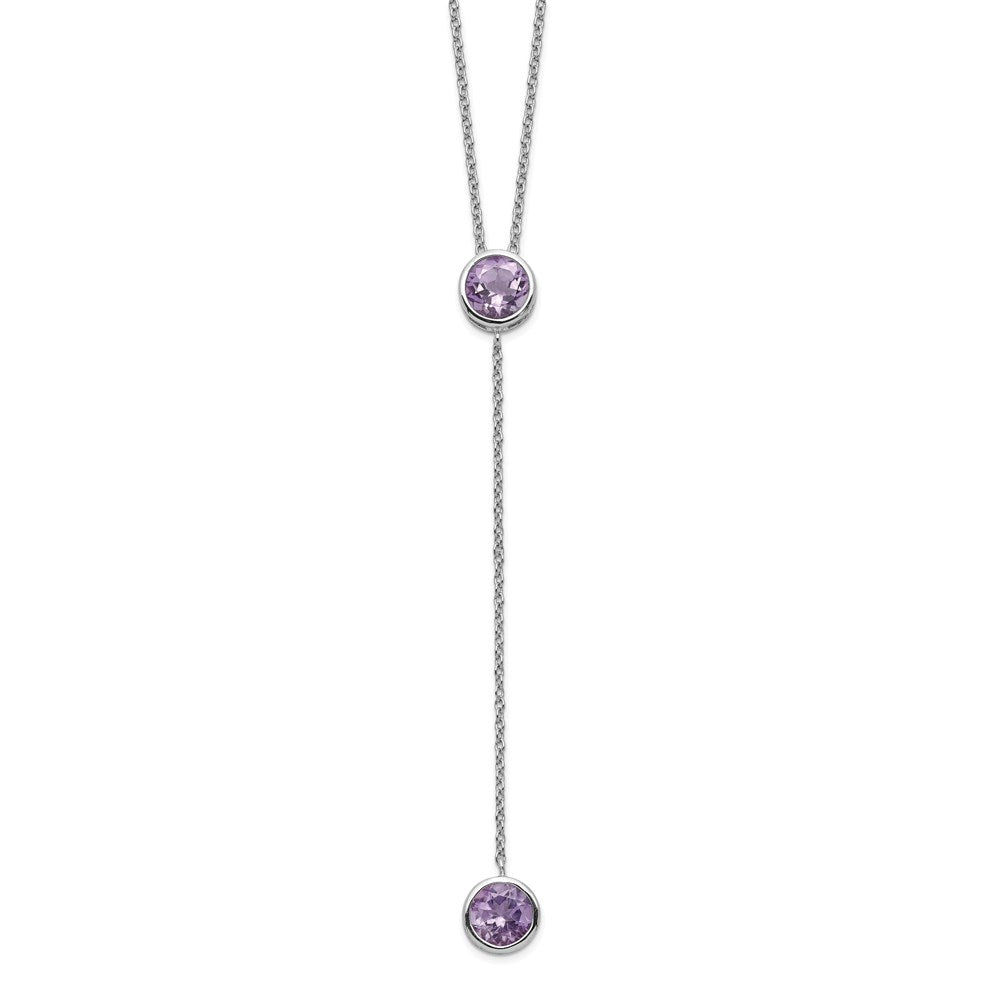Sterling Silver Gemstone Y Necklace