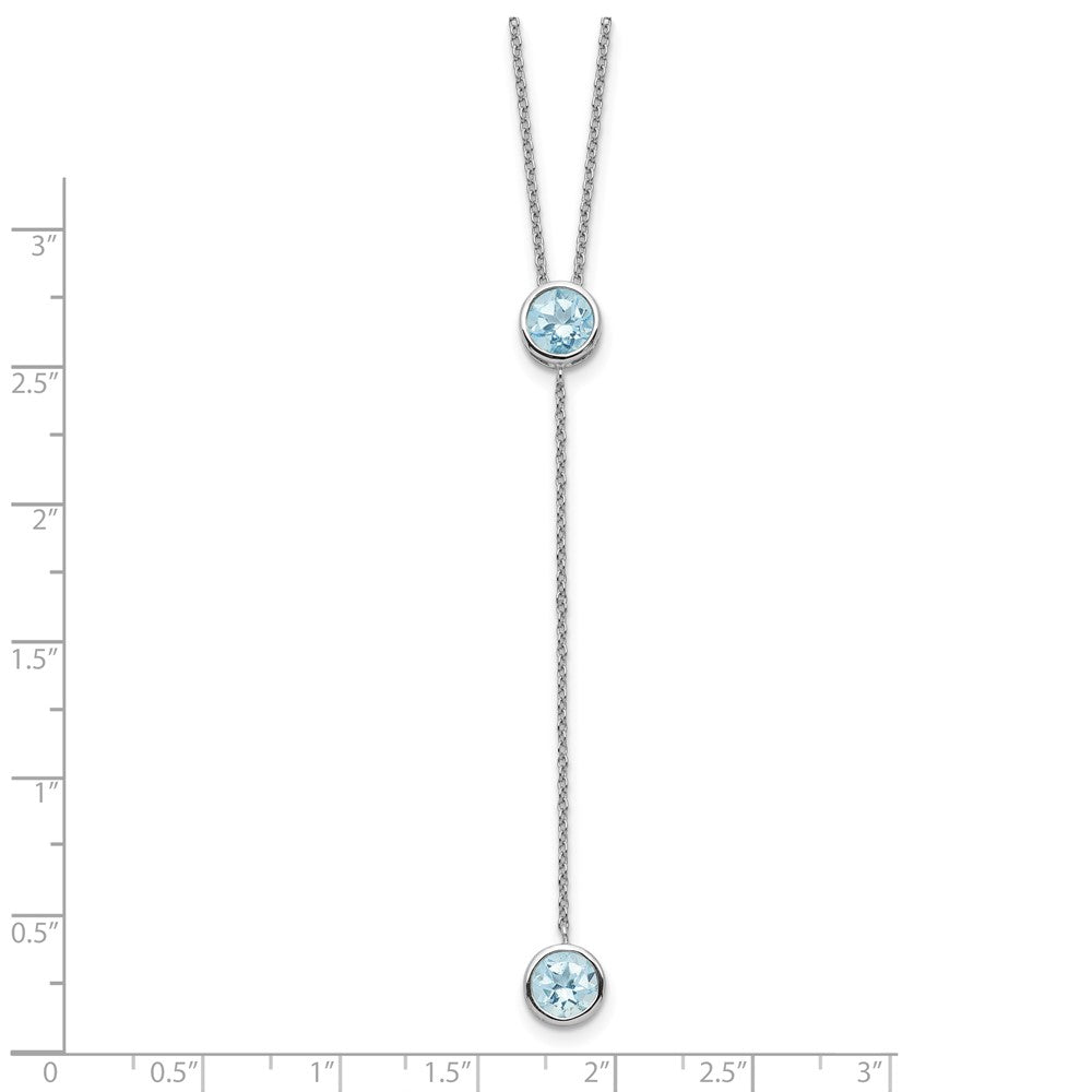 Sterling Silver Gemstone Y Necklace