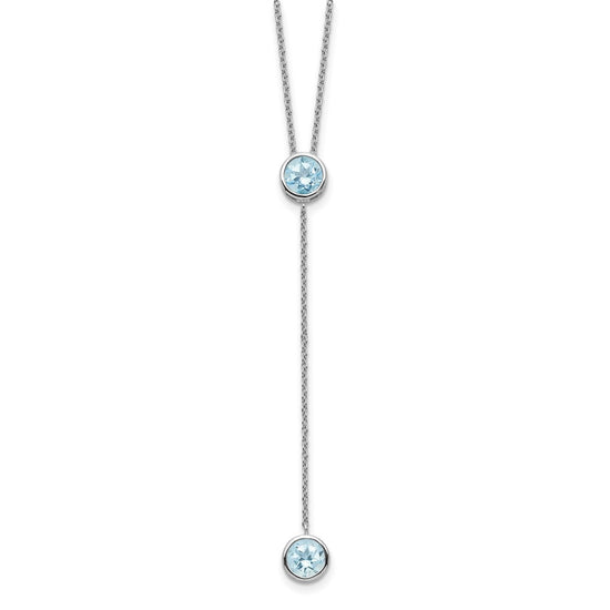 Sterling Silver Gemstone Y Necklace