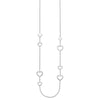 Sterling Silver Polished Open Hearts 24 inch Necklace