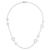Sterling Silver Polished Open Hearts 24 inch Necklace