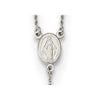 Sterling Silver Beaded Rosary18 inch Necklace with1.25 inch extension