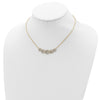 Sterling Shimmer Sterling Silver Gold-tone Flash gold-plated 133 Stone CZ Swirls Necklace with 2 inch extender