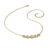 Sterling Shimmer Sterling Silver Gold-tone Flash gold-plated 133 Stone CZ Swirls Necklace with 2 inch extender