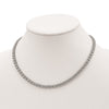Sterling Shimmer Sterling Silver Rhodium-plated 17 inch 80 Stone CZ Riviera Necklace