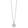 Sterling Shimmer Sterling Silver Rhodium-plated 16 inch 49 Stone Square CZ Necklace with 2 inch extender