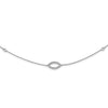 Sterling Shimmer Sterling Silver Rhodium-plated 18 inch 76 Stone 7 Station CZ Necklace