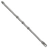 Sterling Silver Mens Antiqued Brushed Textured Link Bracelet
