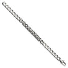 Sterling Silver Mens Antiqued Brushed Curb/Circles Bracelet