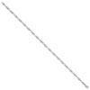 Sterling Silver Rhodium-plated Polished CZ Anklet