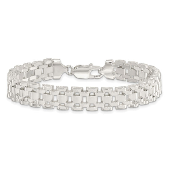 Sterling Silver Polished Fancy Link Bracelet