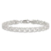 Sterling Silver Polished 7.25mm Triple Rolo Charm Bracelet
