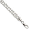 Sterling Silver Polished 7.25mm Triple Rolo Charm Bracelet