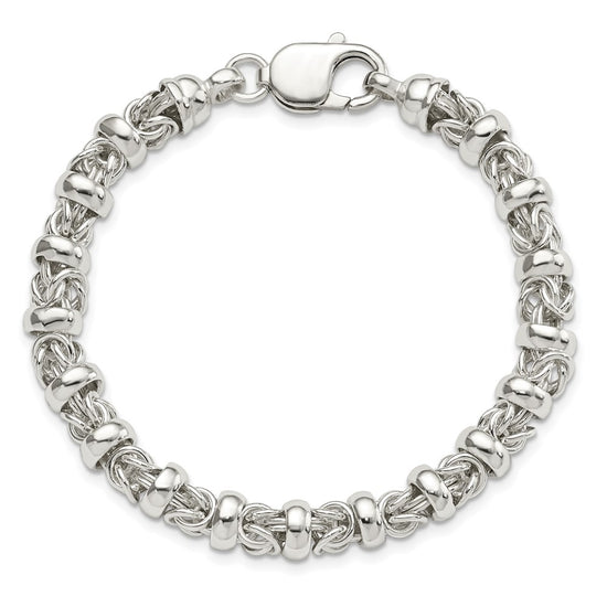 Sterling Silver Fancy Byzantine Bracelet