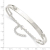 Sterling Silver Polished w/1.25 in ext. Bracelet