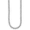Sterling Silver Rhodium-plated Round Halo CZ Necklace