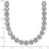 Sterling Silver Rhodium-plated Round Halo CZ Necklace