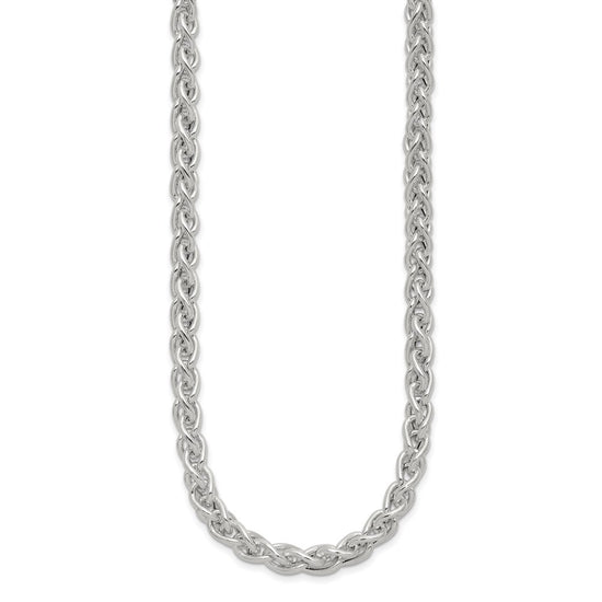 Sterling Silver Polished Spiga Necklace